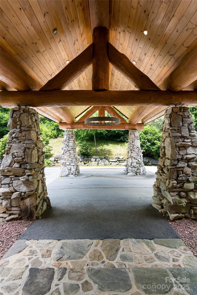 303 Flying Hawk Trl, Waynesville, NC 28786 - view of patio featuring a gazebo