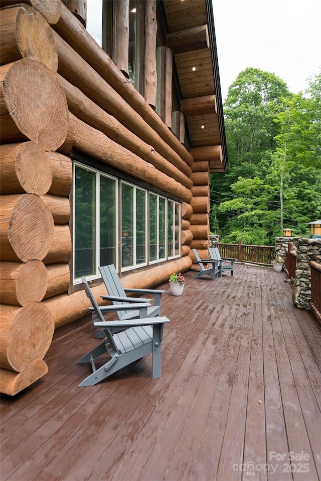 303 Flying Hawk Trl, Waynesville, NC 28786 - view of wooden deck