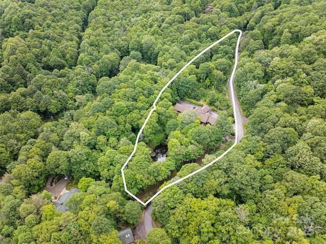 303 Flying Hawk Trl, Waynesville, NC 28786 - view of property location with a heavily wooded area and property boundaries highlighted