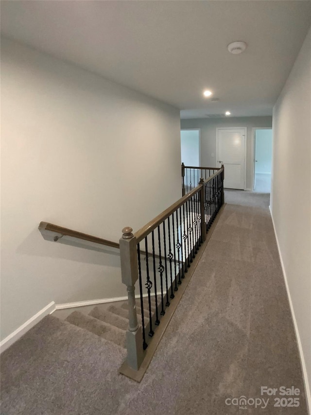2382 Drake Mill Ln SW, Concord, NC 28025 - staircase with carpet floors and recessed lighting