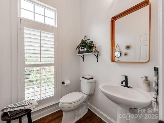 3036 Luke Crossing Dr, Charlotte, NC 28226 - half bathroom with toilet and wood finished floors