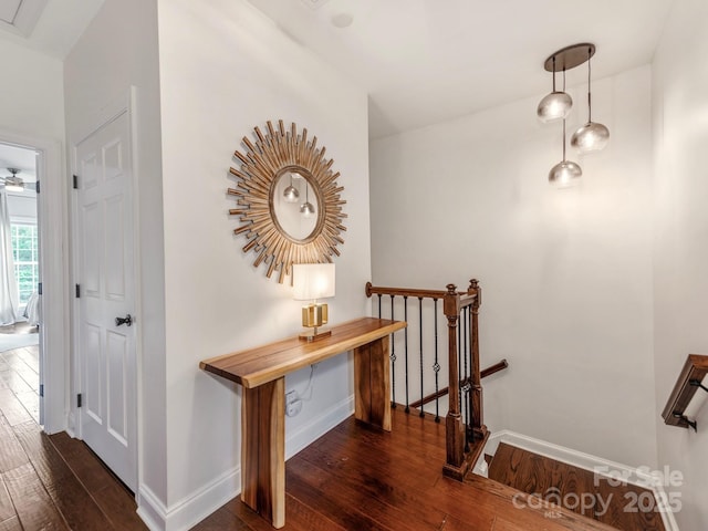 3036 Luke Crossing Dr, Charlotte, NC 28226 - staircase with hardwood / wood-style floors and baseboards