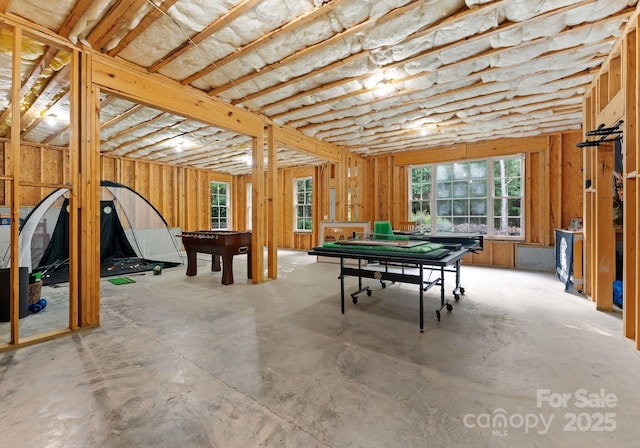 408 Covington Xing, Matthews, NC 28104 - playroom featuring unfinished concrete floors