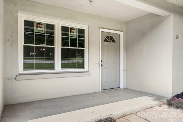 921 Spencer Rd NE, Conover, NC 28613 - entrance to property featuring stucco siding and a porch