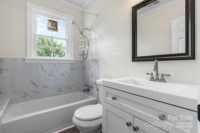 921 Spencer Rd NE, Conover, NC 28613 - full bathroom featuring vanity and bathtub / shower combination