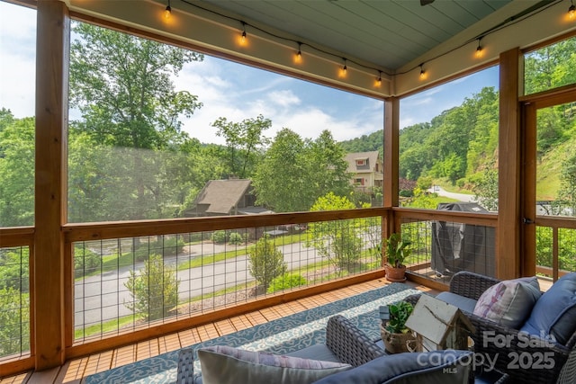396 River Club Dr, Cullowhee, NC 28723 - wooden terrace featuring ceiling fan