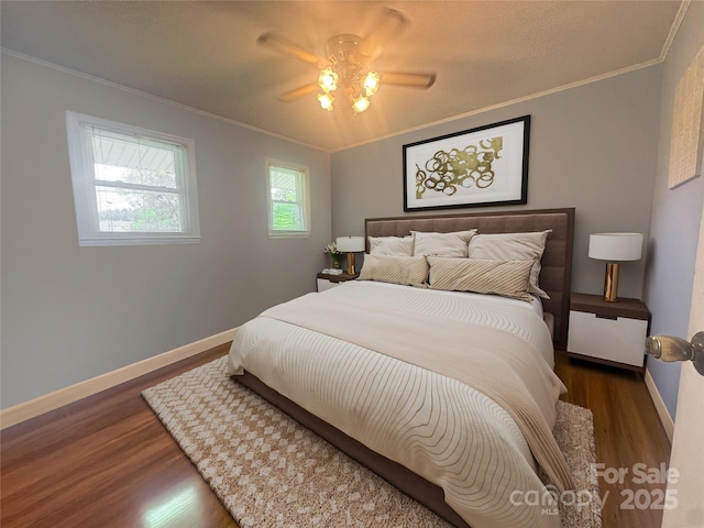 1107 Crestfield Dr, Lancaster, SC 29720 - bedroom featuring crown molding, wood finished floors, and a ceiling fan