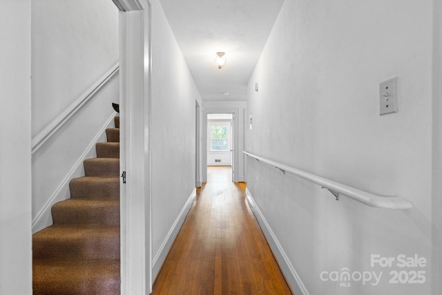 1520 21st Ave NE, Hickory, NC 28601 - hall with wood finished floors and stairs
