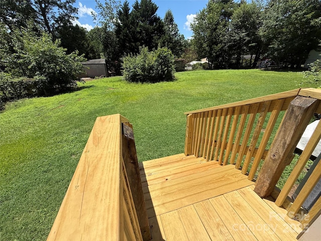 4183 Tonys Trl, Lenoir, NC 28645 - deck featuring a yard