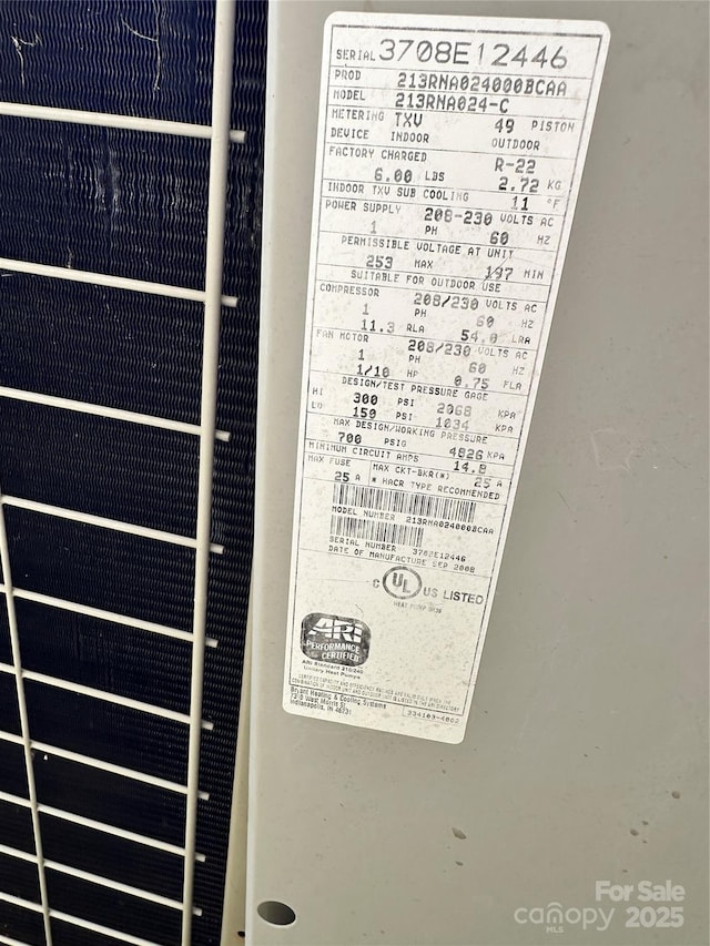 3396 Farm Lake Dr SW, Concord, NC 28027 - detailed view of a central air condition unit