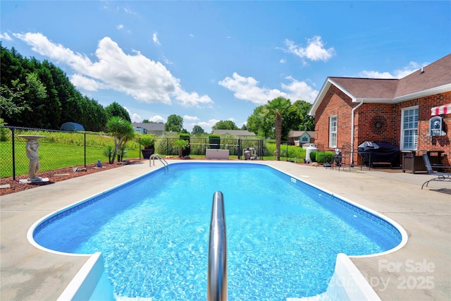 116 Camille Dr, Shelby, NC 28150 - view of swimming pool with area for grilling and a patio area