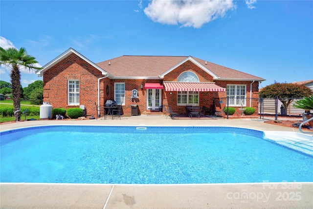 116 Camille Dr, Shelby, NC 28150 - swimming pool with french doors, a patio area, and a grill