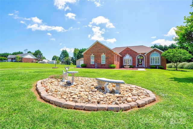 116 Camille Dr, Shelby, NC 28150 - view of front facade featuring a front lawn and brick siding