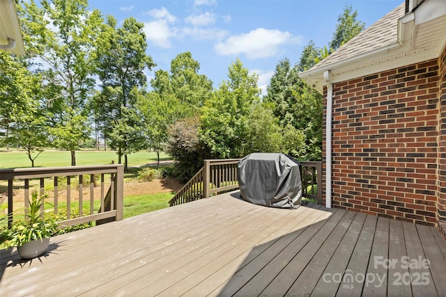 2241 Flagstick Dr, Matthews, NC 28104 - wooden deck with area for grilling