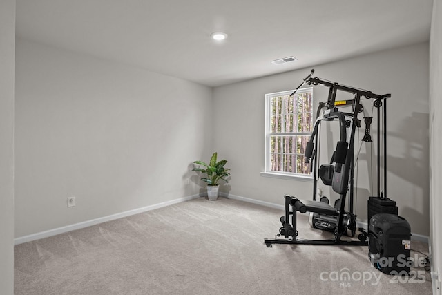 169 Rooster Tail Ln, Troutman, NC 28166 - workout area featuring baseboards and carpet flooring
