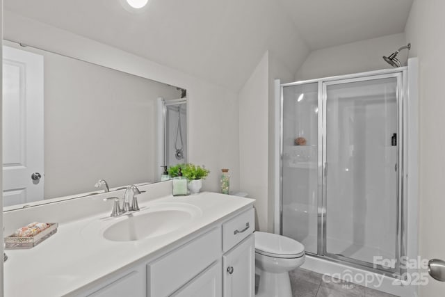 169 Rooster Tail Ln, Troutman, NC 28166 - full bath with a shower stall, vanity, and tile patterned flooring