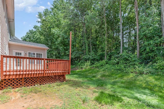 14333 Maclauren Ln, Huntersville, NC 28078 - view of grassy yard featuring a wooden deck
