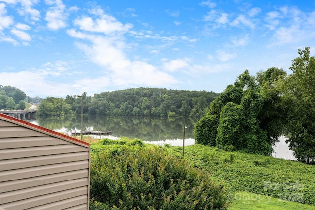 5192 Corbin Ln, Hickory, NC 28601 - view of mountain backdrop with a large body of water and a heavily wooded area
