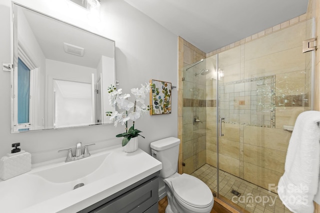 3519 Campbell Dr, Charlotte, NC 28205 - bathroom with vanity and a stall shower
