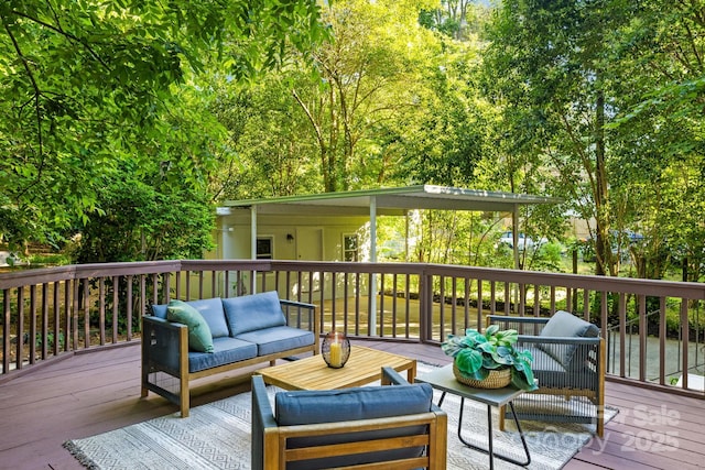 3519 Campbell Dr, Charlotte, NC 28205 - deck with an outdoor hangout area
