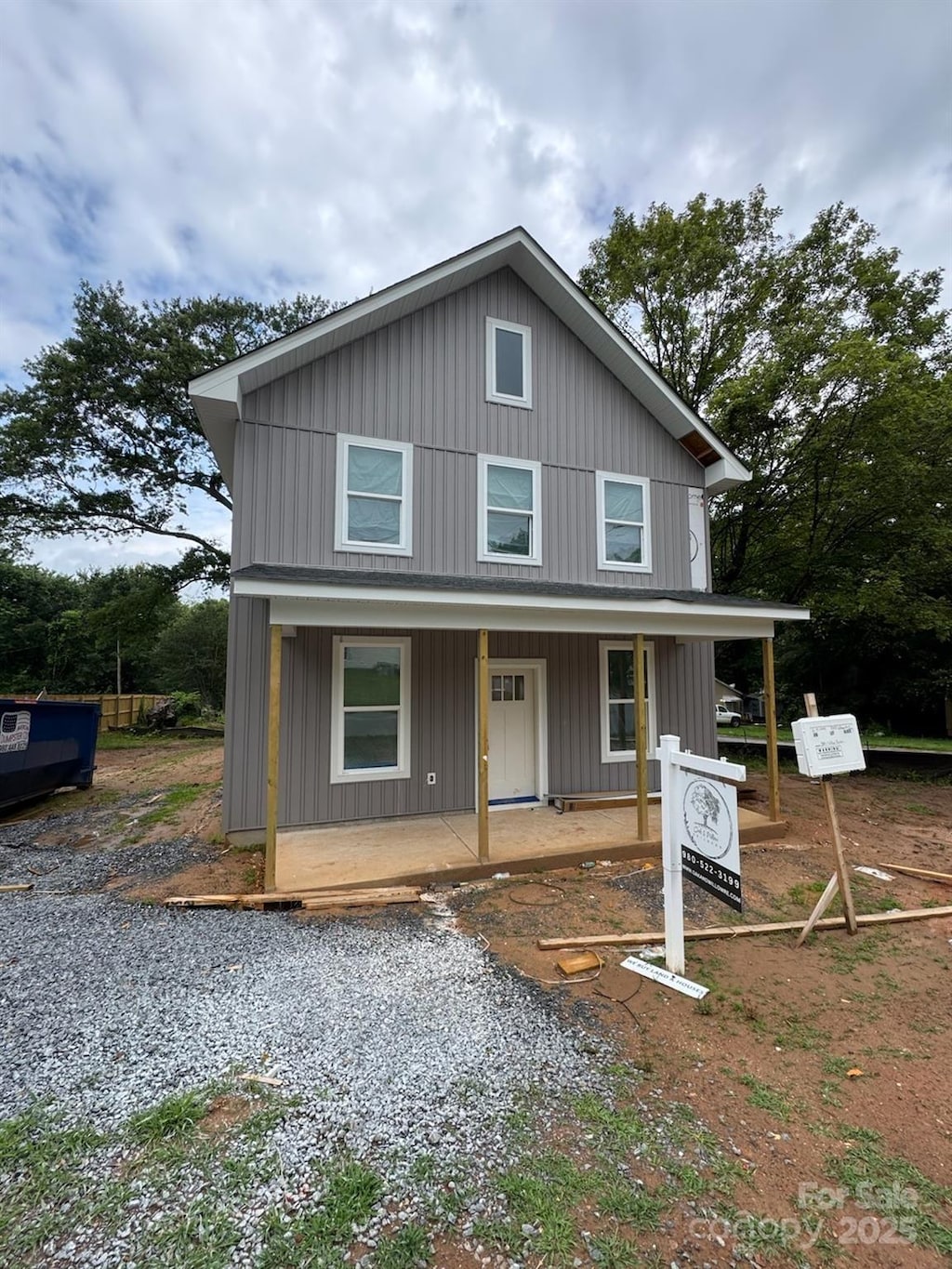 1008 Wilmouth St, Shelby, NC 28152 - view of front of house with a porch and board and batten siding