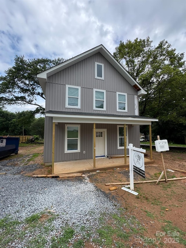 1008 Wilmouth St, Shelby, NC 28152 - view of front of house with a porch and board and batten siding