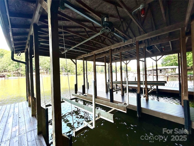 143 Uwharrie Ct Unit 1080, 1081, Mount Gilead, NC 27306 - dock with boat lift and a water view