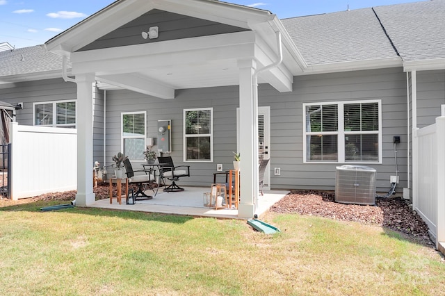 6365 Ashton Park Dr, Denver, NC 28037 - back of house featuring roof with shingles and a patio area