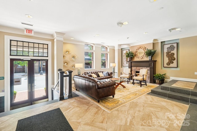 229 N Church St Unit 401, Charlotte, NC 28202 - community lobby with crown molding and recessed lighting