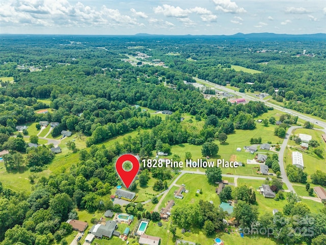 1828 Pine Hollow Pl, Hudson, NC 28638 - bird's eye view of a heavily wooded area