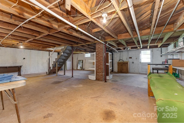 416 Pete Brittain Rd, Morganton, NC 28655 - below grade area featuring stairway