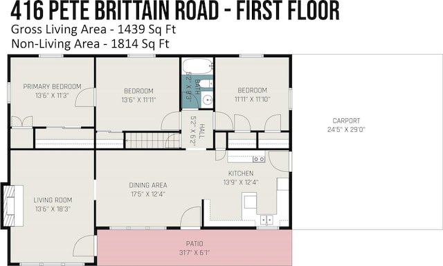 416 Pete Brittain Rd, Morganton, NC 28655 - view of floor plan / room layout