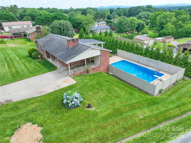 2963 Freezer Locker Rd, Hudson, NC 28638 - drone / aerial view of a pool
