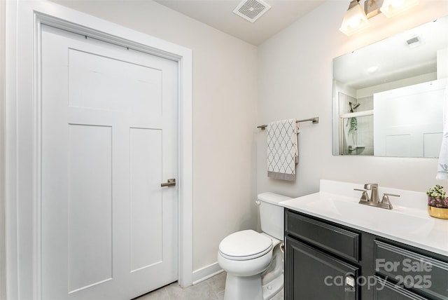 4227 Mackinnon Dr, Charlotte, NC 28214 - full bath featuring vanity, a shower, and tile patterned floors