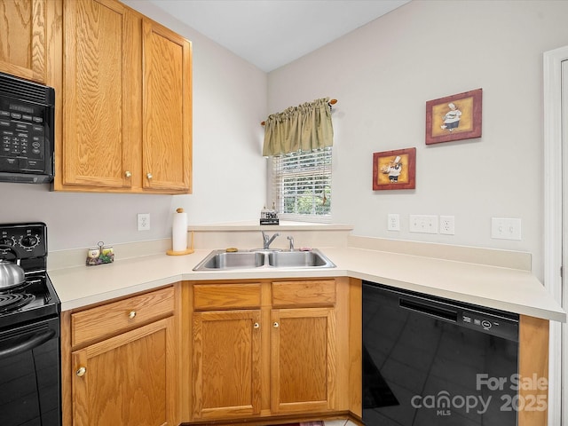 12415 Stratfield Place Cir, Pineville, NC 28134 - kitchen featuring black appliances and light countertops