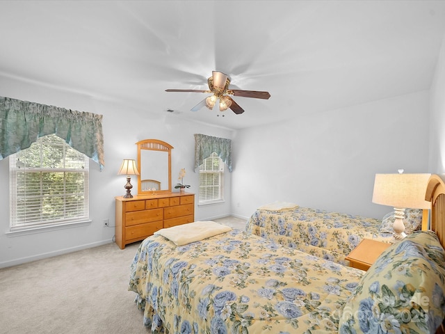 12415 Stratfield Place Cir, Pineville, NC 28134 - bedroom featuring light colored carpet and ceiling fan