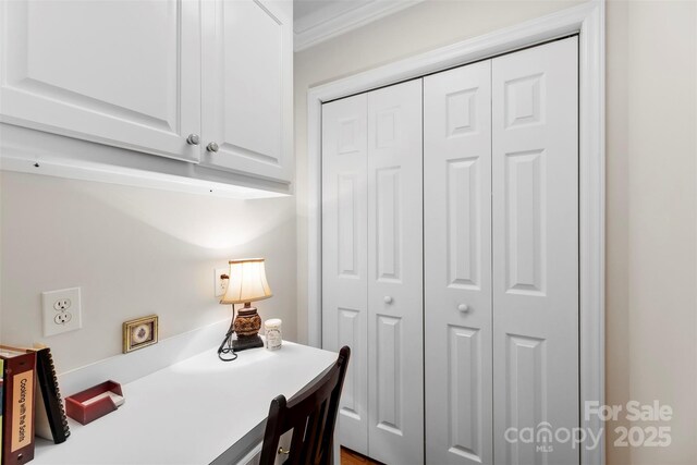 600 Queens Rd, Cherryville, NC 28021 - home office with ornamental molding