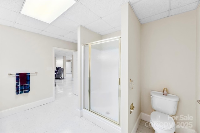 600 Queens Rd, Cherryville, NC 28021 - full bath with a drop ceiling and a stall shower