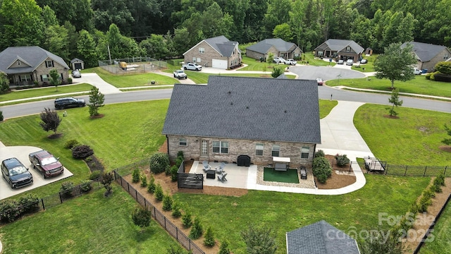 3256 Fairmead Dr, Concord, NC 28025 - aerial view of residential area with a forest