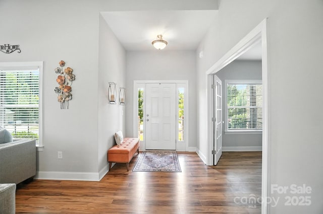 3256 Fairmead Dr, Concord, NC 28025 - foyer entrance featuring baseboards and wood finished floors