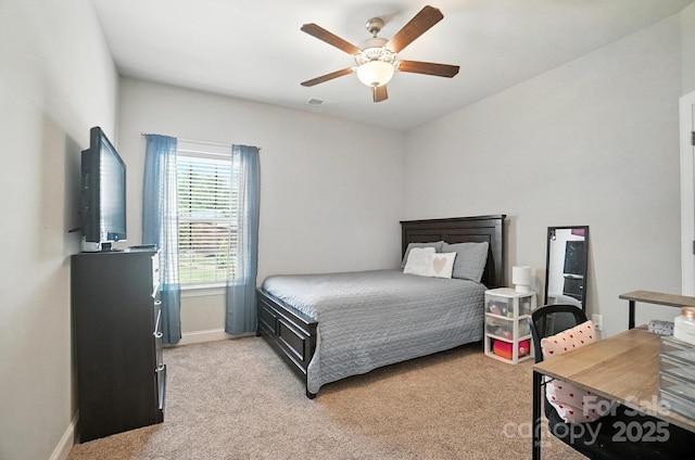 3256 Fairmead Dr, Concord, NC 28025 - bedroom with light colored carpet and ceiling fan