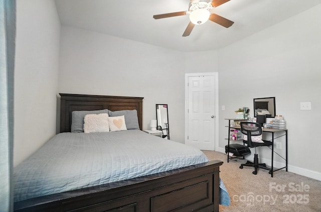 3256 Fairmead Dr, Concord, NC 28025 - bedroom featuring light colored carpet and ceiling fan