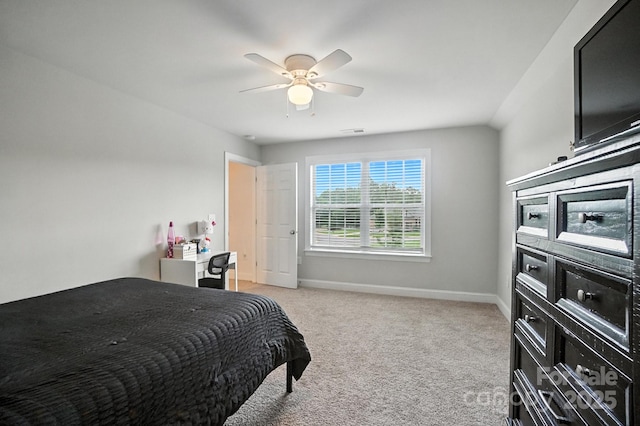 3256 Fairmead Dr, Concord, NC 28025 - bedroom featuring light colored carpet and ceiling fan