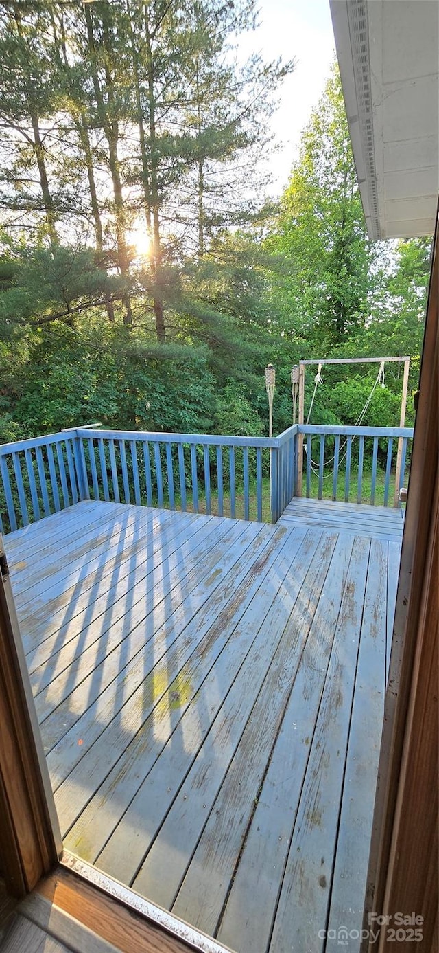 3682 Old Petra Mill Rd, Granite Falls, NC 28630 - view of wooden deck