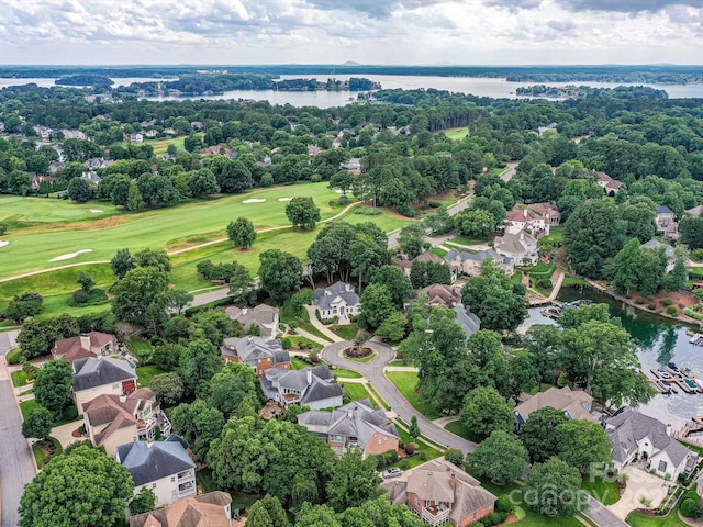 19205 Hidden Cove Ln, Cornelius, NC 28031 - aerial view of residential area with a large body of water and a golf club