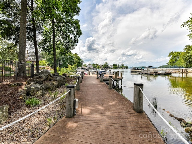 19205 Hidden Cove Ln, Cornelius, NC 28031 - dock area featuring a water view