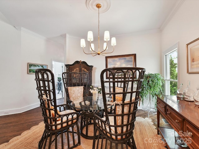 19205 Hidden Cove Ln, Cornelius, NC 28031 - dining space featuring a chandelier, crown molding, and light wood-type flooring
