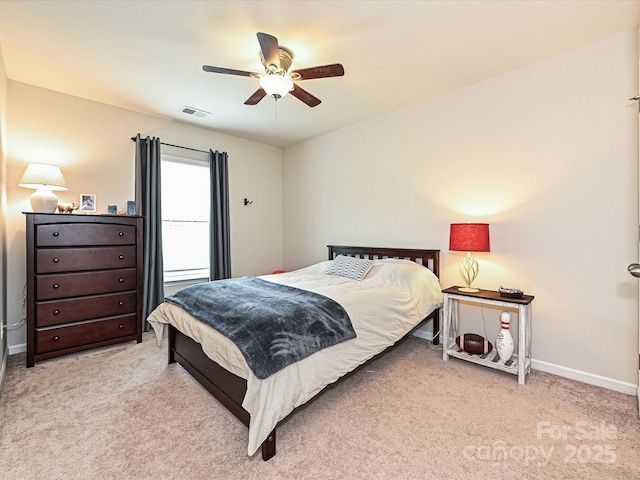 3009 Canopy Dr, Indian Trail, NC 28079 - carpeted bedroom featuring baseboards and ceiling fan