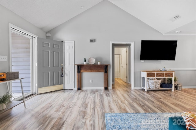 1507 Breckenwood Dr, Rock Hill, SC 29732 - living area featuring high vaulted ceiling and light wood-type flooring