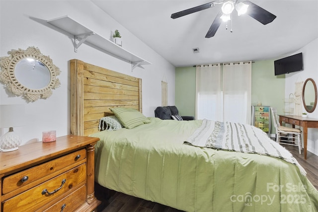 1507 Breckenwood Dr, Rock Hill, SC 29732 - bedroom featuring dark wood finished floors and ceiling fan